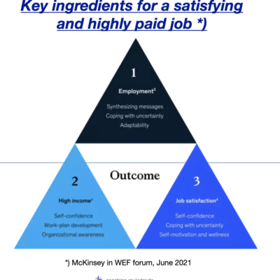 What are the key ingredients for a satisfying and highly paid job?